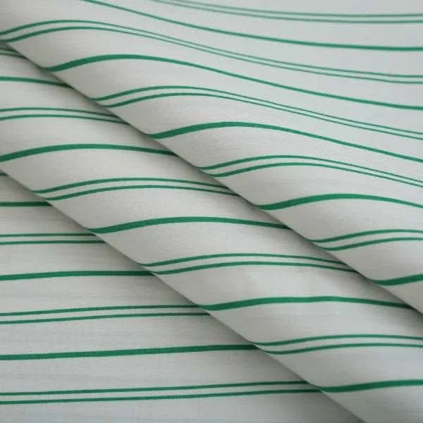 Wide White Green Pin Strip Shirt - KNisa Premium Men's Fashion Brand
