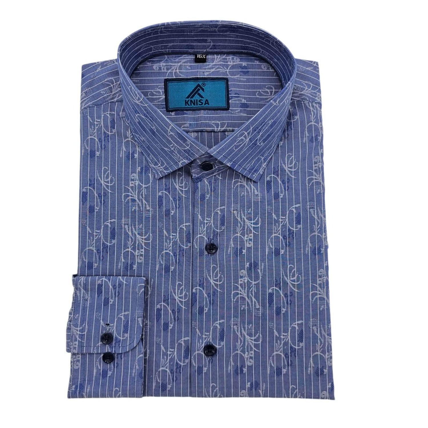 Designer's Blue & White Stripped Shirt - KNisa Premium Men's Fashion Brand