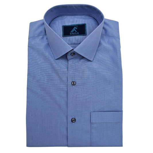 Oxford Blue Pattern Shirt - KNisa Premium Men's Fashion Brand