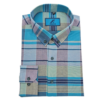 The Stylish Blue & Green Plaid Checkered Shirt