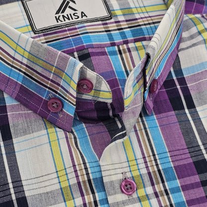 This Stylish Purple & Black Checked Shirt