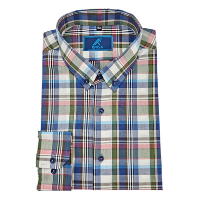 Blue & Green Multi Checkered Shirt