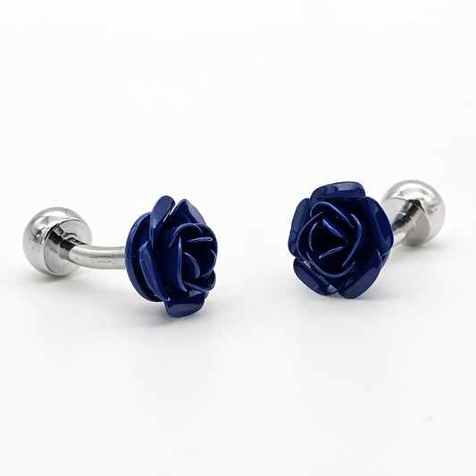 Royal Blue Rose Cufflinks