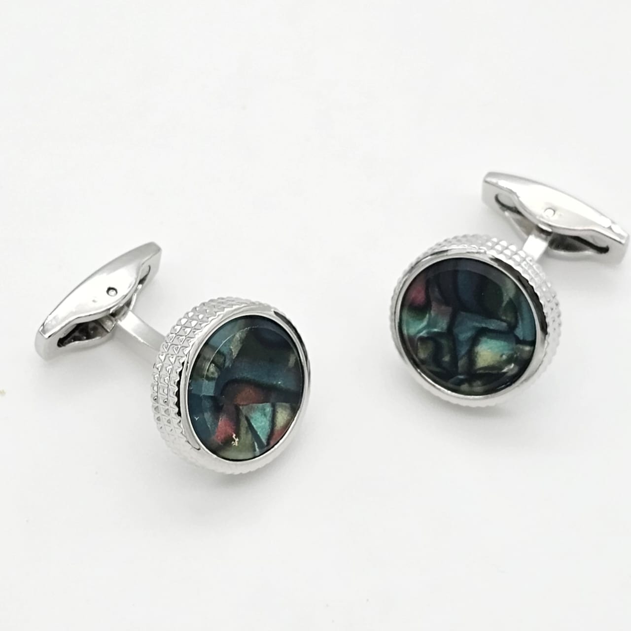 Abalone Shell Multi Color Stylish Cufflink