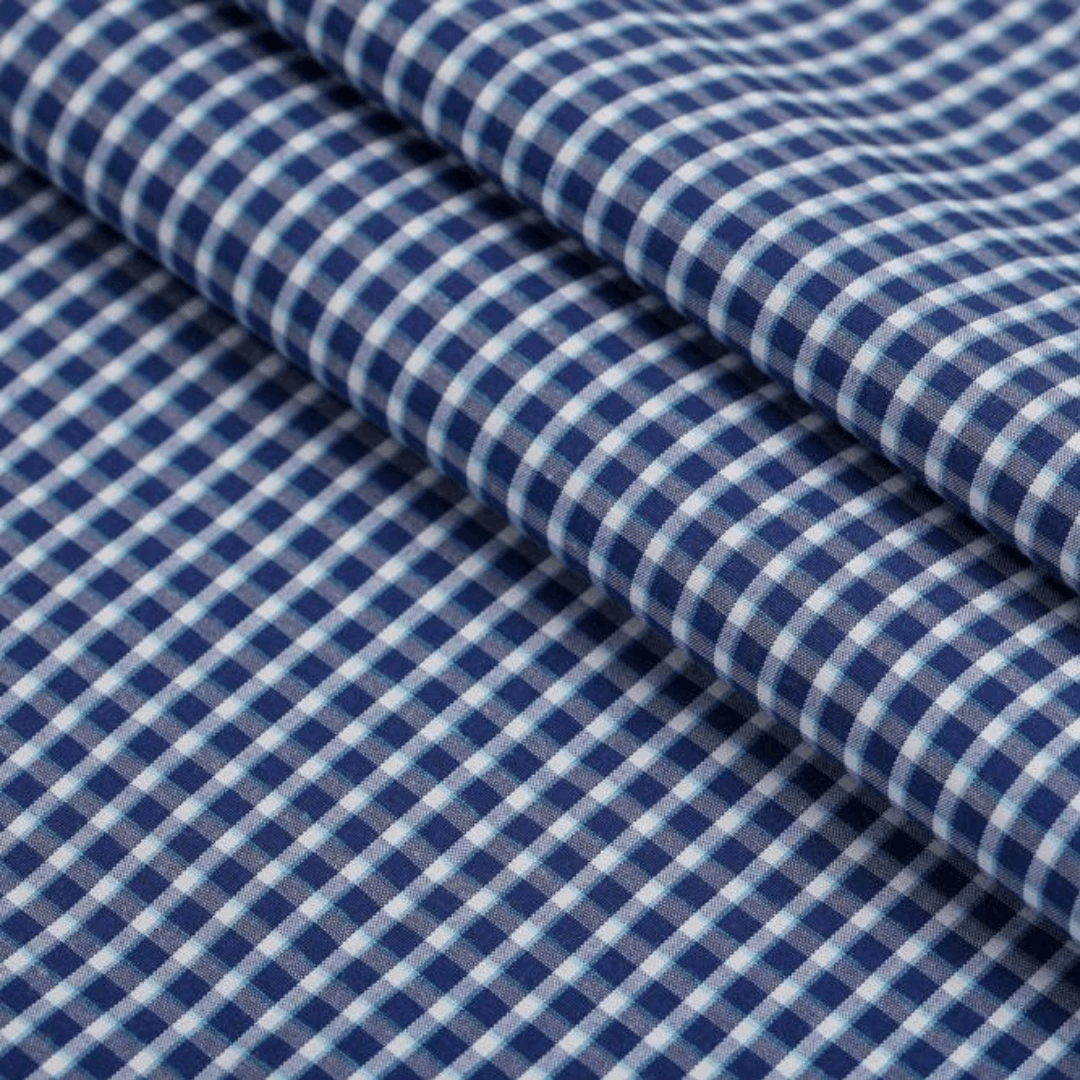 Dark Blue Gingham Shirt