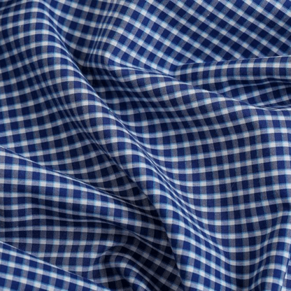 Dark Blue Gingham Shirt