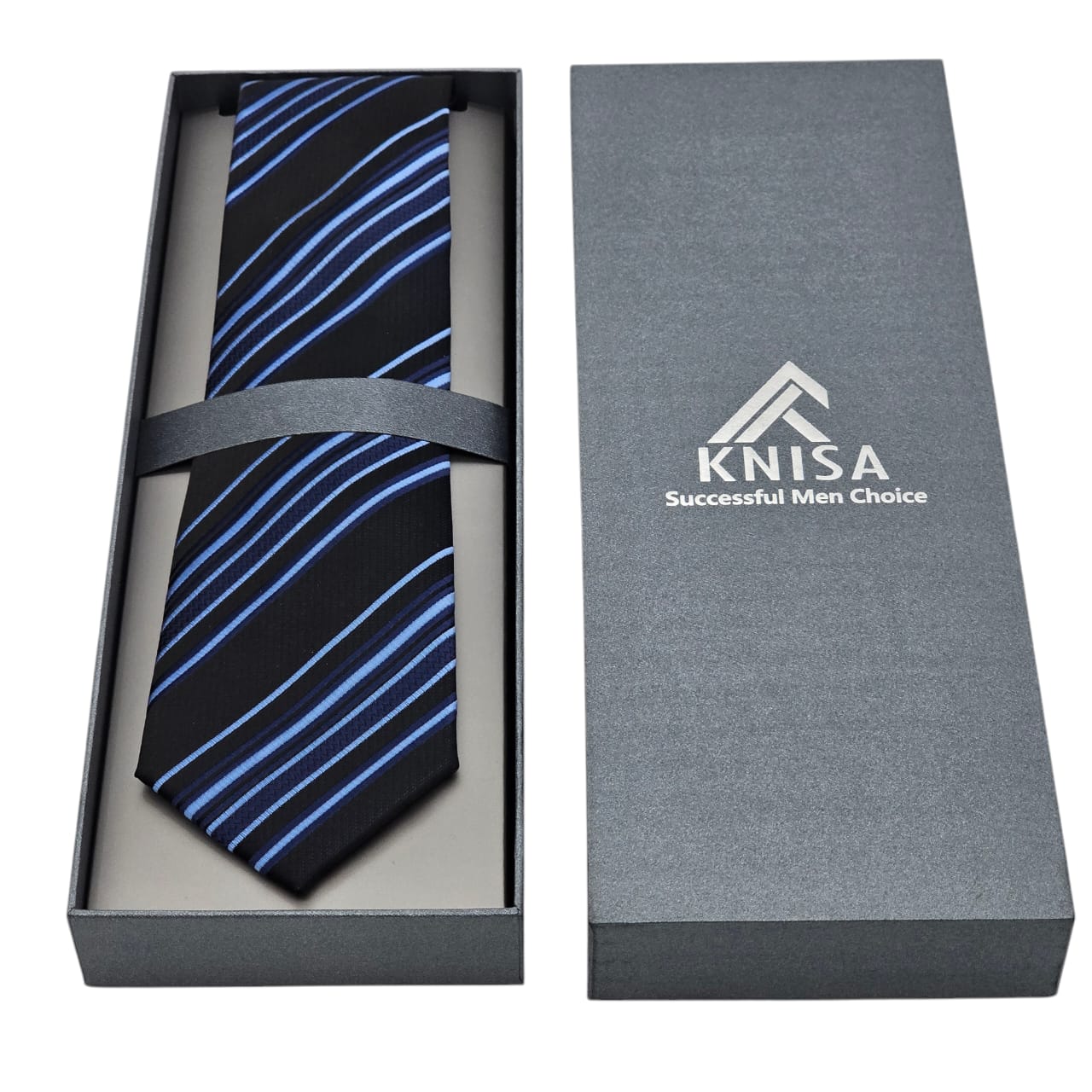 Blue Ascot Tie Set