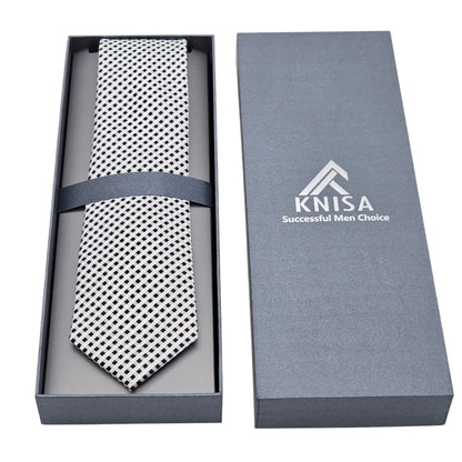 Obsidian Grid  Luxury Tie