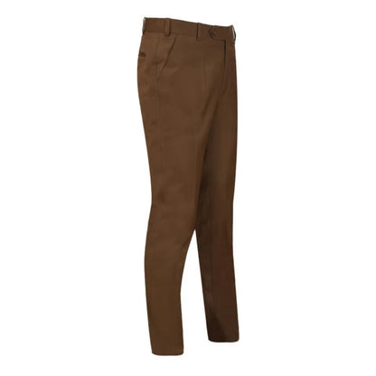 Brown Plain Smart Fit Formal Trouser