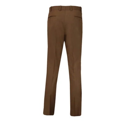 Brown Plain Smart Fit Formal Trouser