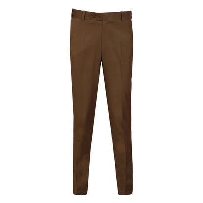 Brown Plain Smart Fit Formal Trouser