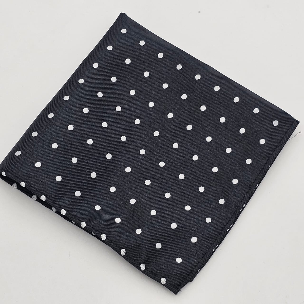 Classic Black Polka Dot Tie with Matching Pocket Square