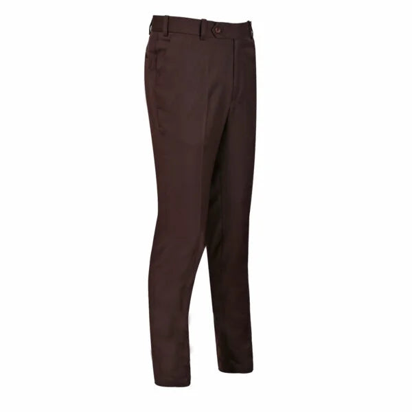 Chocolate Brown Plain Smart Fit Formal Trouser