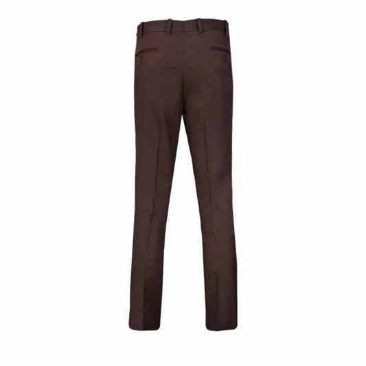 Chocolate Brown Plain Smart Fit Formal Trouser