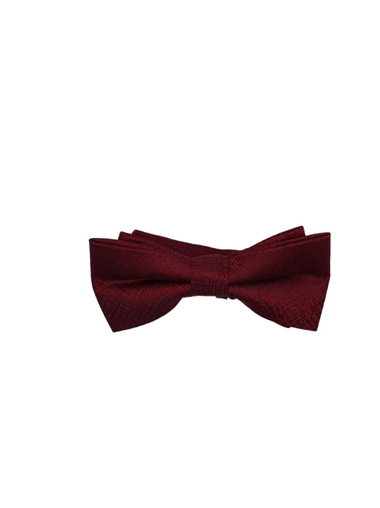 Crimson Geometric Elegance Bow Tie