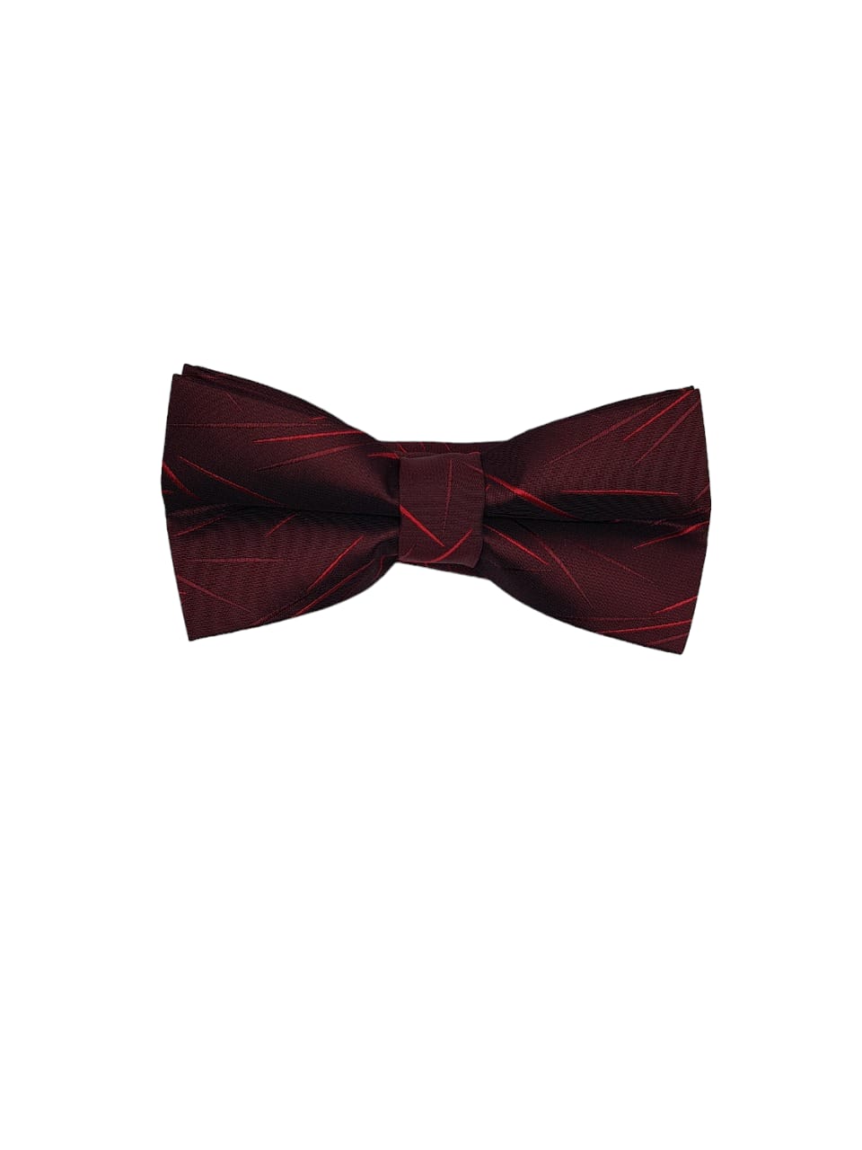 Crimson Geometric Charm Bow Tie