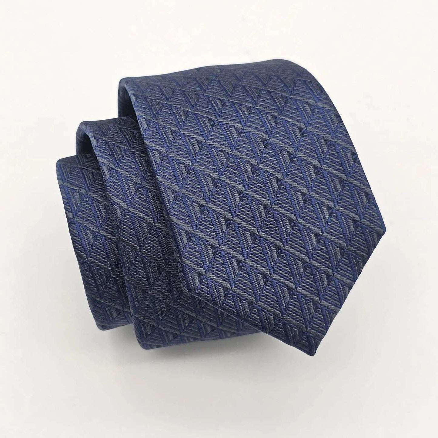 Dark Blue Diamond Check Tie