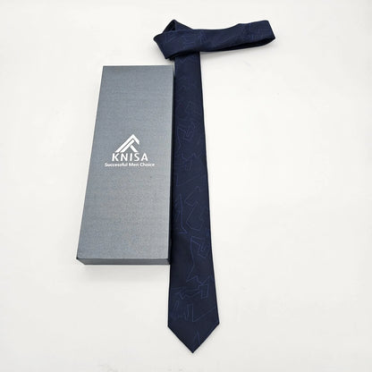 Dark Blue Dynamic Check Tie