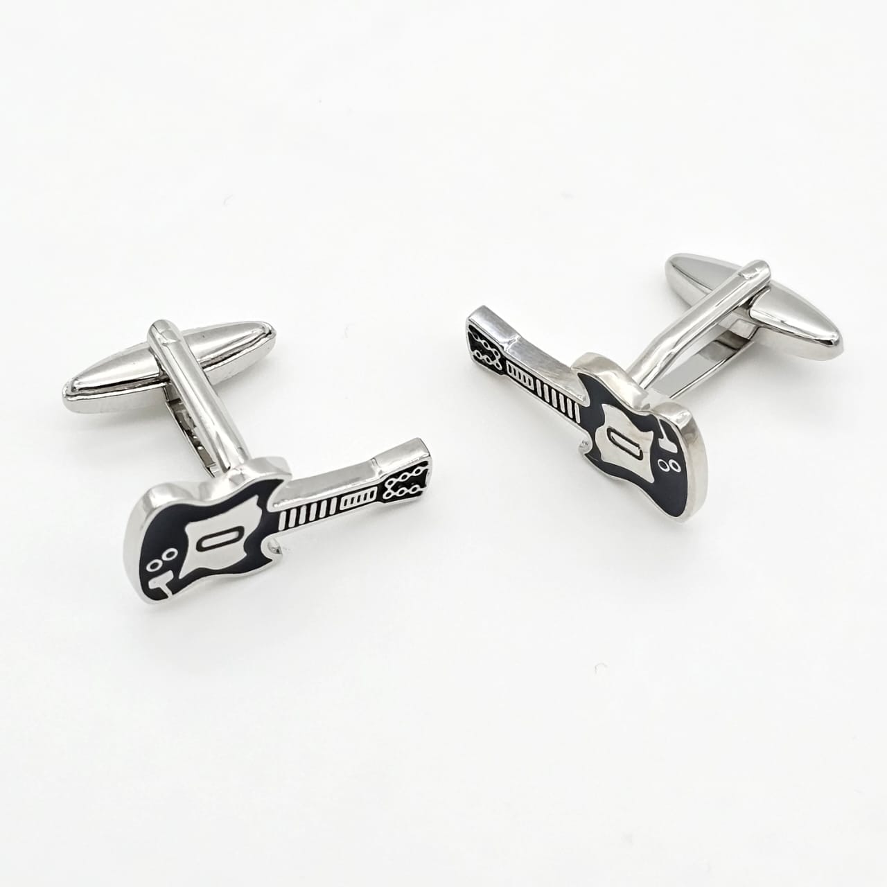 Guitar Type Black Cufflink