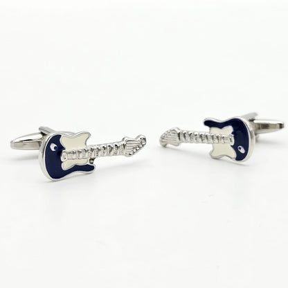 Guitar Type Blue Cufflink