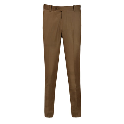 Khaki Plain Smart Fit Formal Trouser