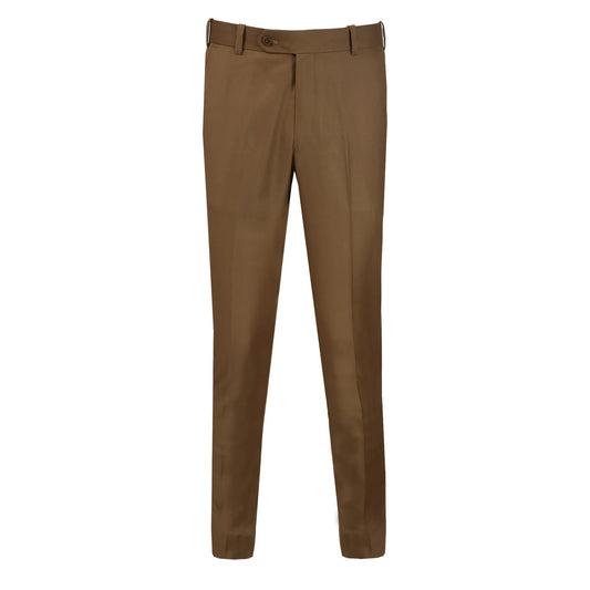 Khaki Plain Smart Fit Formal Trouser