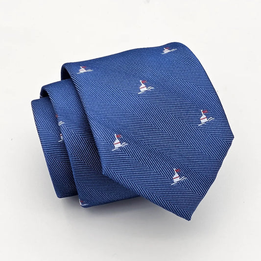 Light Blue Tie White Duck with Pocket Square