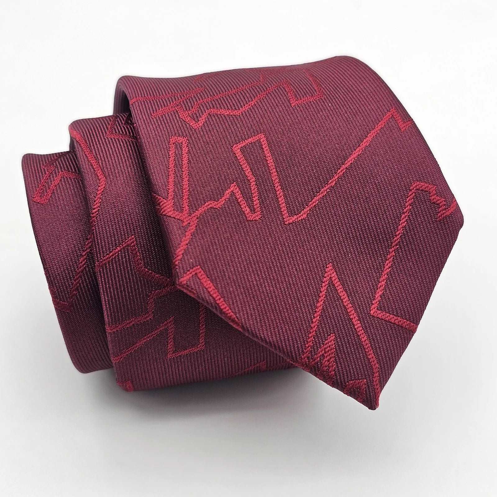 Maroon Dynamic Check Tie