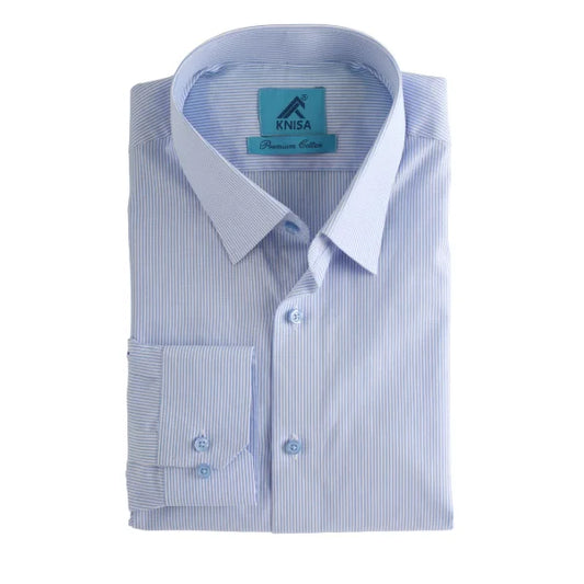 Oxford Blue White Pin Strip Shirt