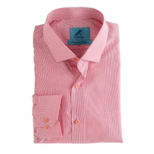 Pink White Pin Strip Shirt