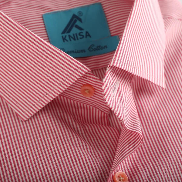 Pink White Pin Strip Shirt