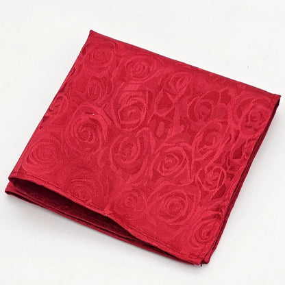 Red Paisley Tie with Pocket Square