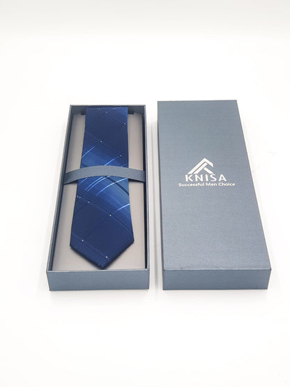 Royal Blue Plaid Silk Tie