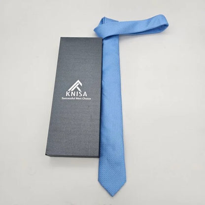 Sky Blue Harringbon Business Tie