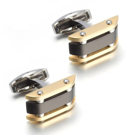 Dual-Tone Architect Stainless Steel Cufflinks