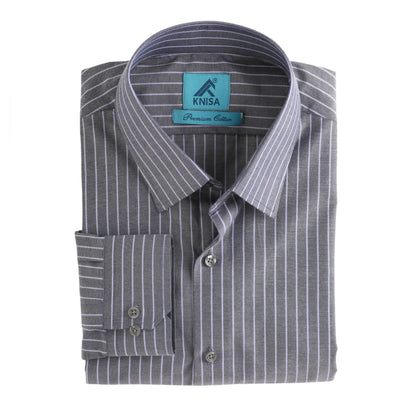 Grey Blue Pin Strip Shirt