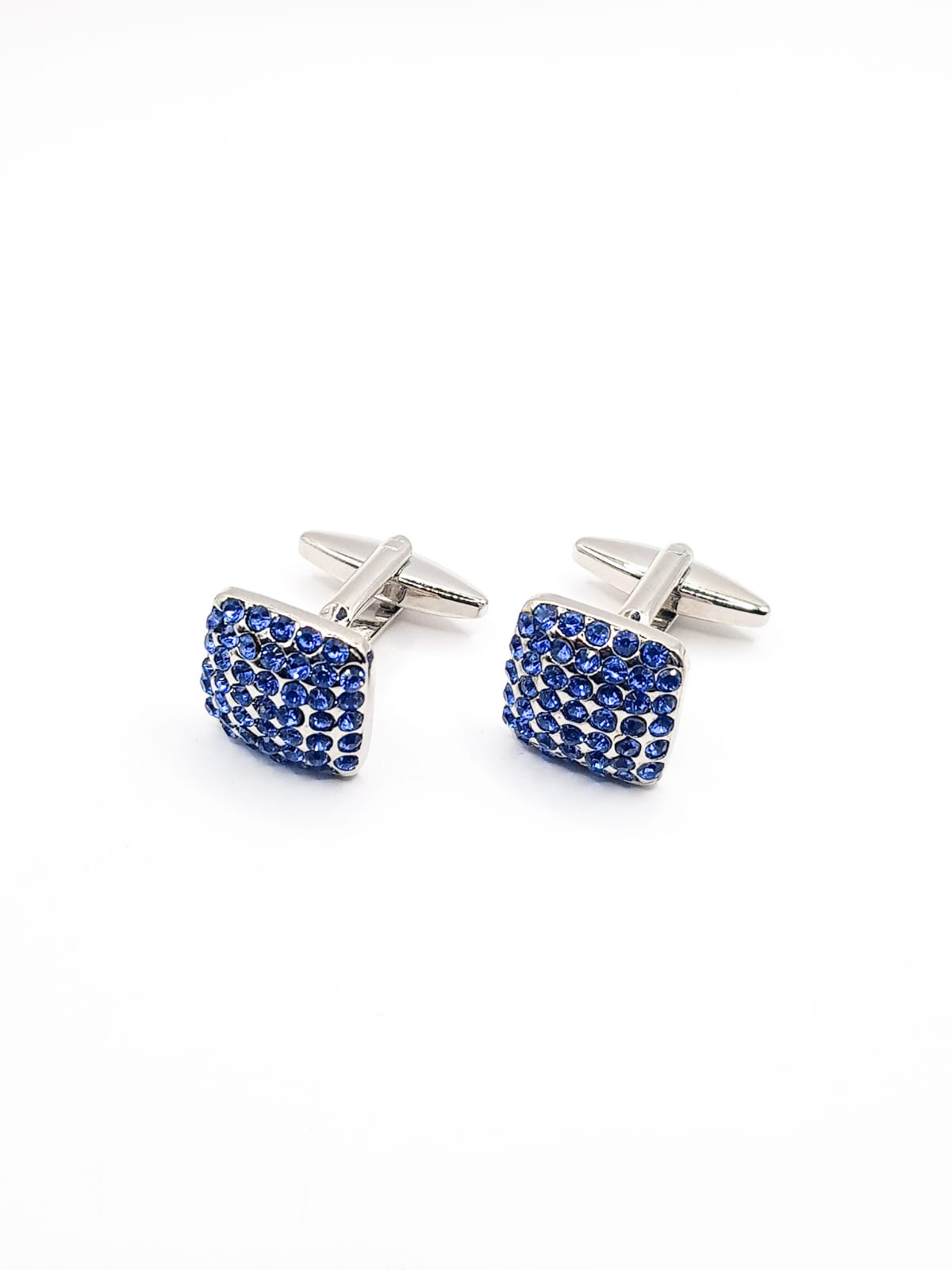 Silver – Blue Gemstone Cufflinks