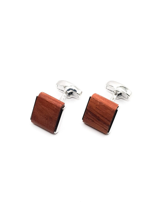 Square Rosewood Cufflinks