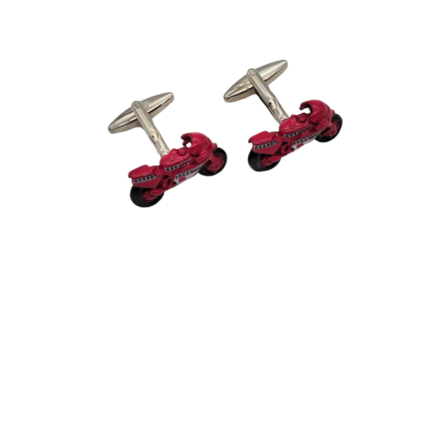 Red Sports Bike Cufflink