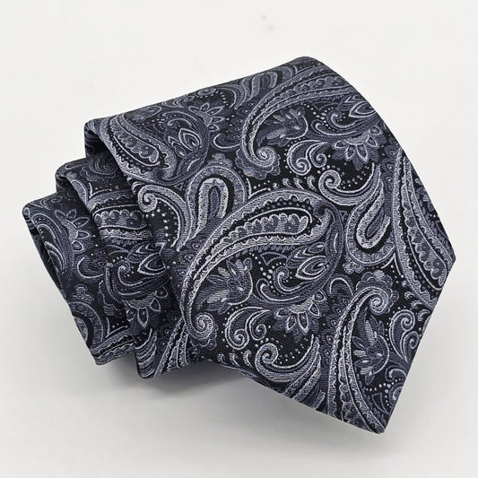 Classic Monochrome Paisley Symphony Neckwear