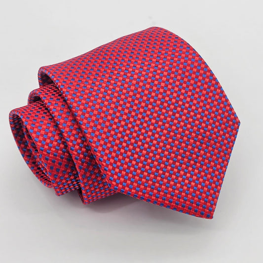 Regal Crimson Royal Weave Tie with Signature Pocket Square