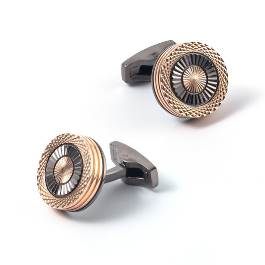 Radiant Eclipse Dual-Tone Cufflinks