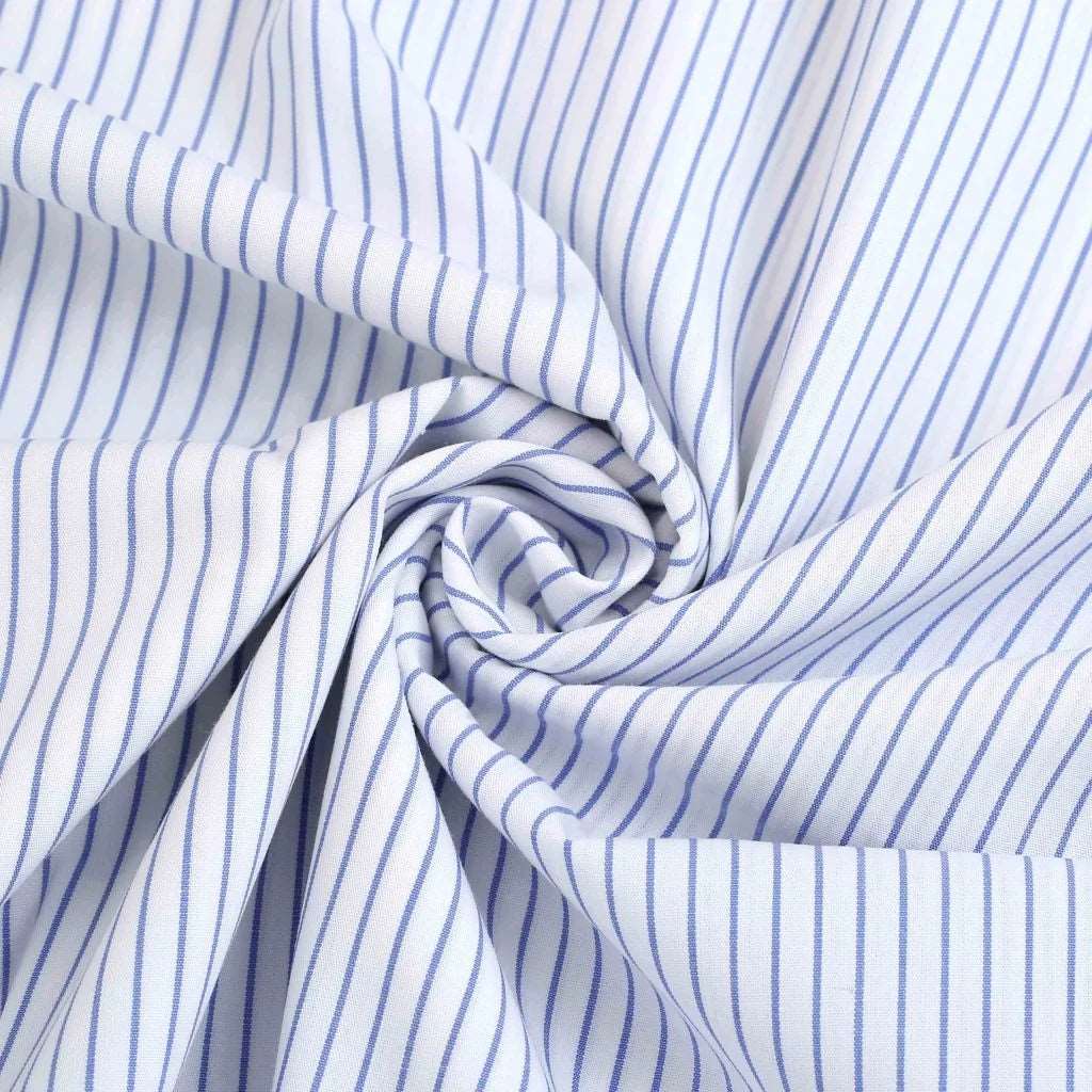 White Blue Triangle Strip Shirt