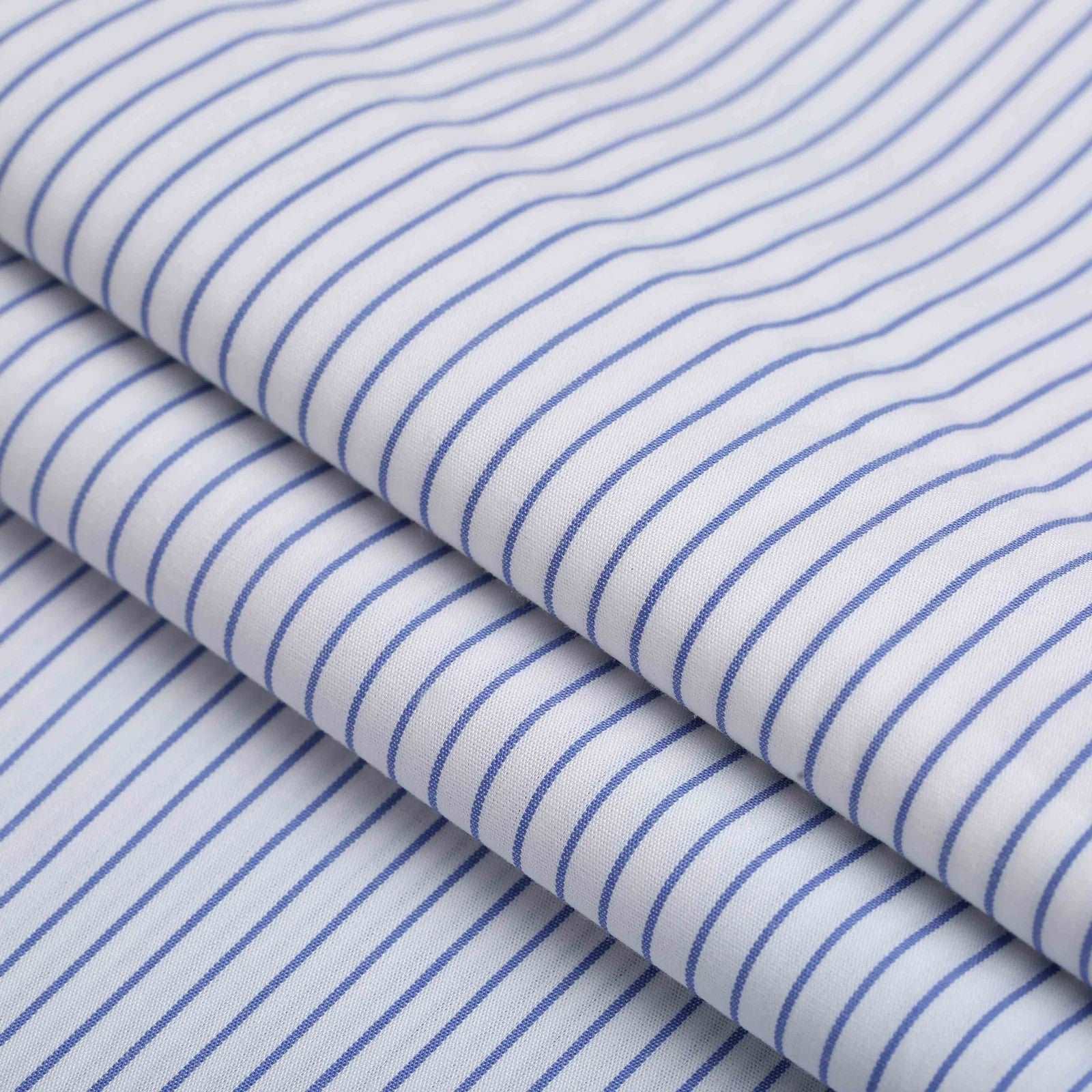 White Blue Triangle Strip Shirt