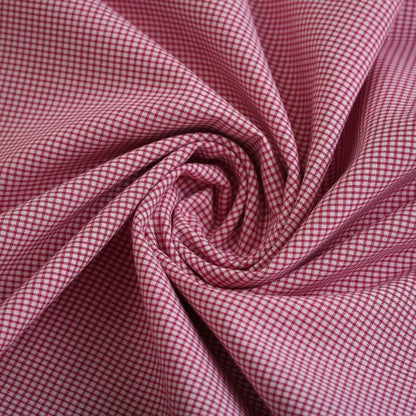 White & Pink Narrow Gingham Shirt