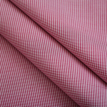 White & Pink Narrow Gingham Shirt