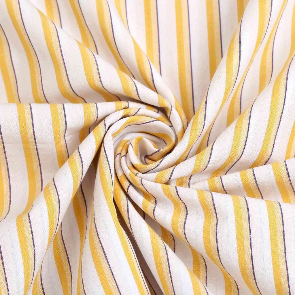 Yellow White Bold Strip Shirt