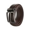 Brown Leather Belt with Silver Buckle